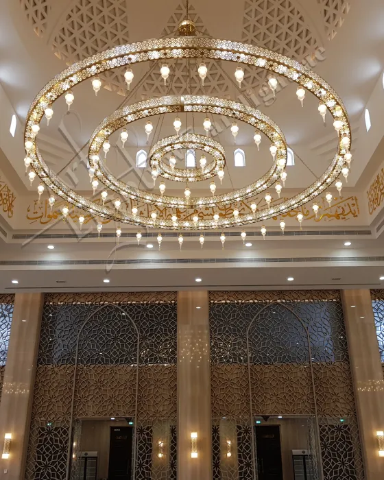Al Zarooni Al Kabeer Mosque Antique Brass Chandeliers by Art Light