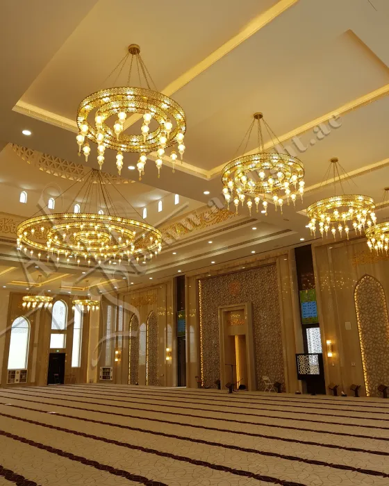 Al Zarooni Al Kabeer Mosque Antique Brass Chandeliers by Art Light