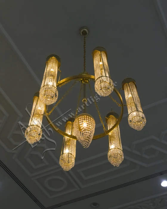Al Shanqeet Mosque Crystal Brass Chandeliers by Art Light