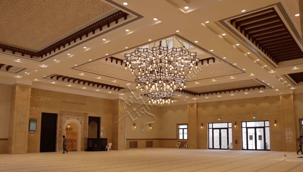 Brass Ceiling Lights in Mubarak Bin Ghanim Al Ketbi Abu Dhabi by Art light