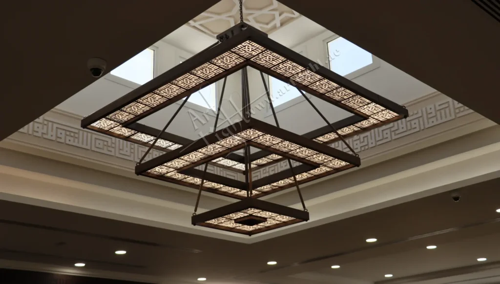 Brass Chandelier by Artlight in a Masjid in Abu Dhabi